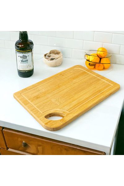 Store Bamboo Cutting Board Antibacterial Washable Chopping Board Rectangular 34x24 CM