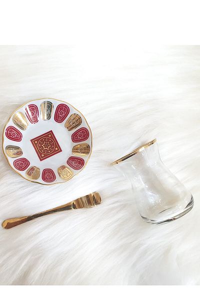 DUKKANI ISTANBUL Tea Set of 6 Beginner Red