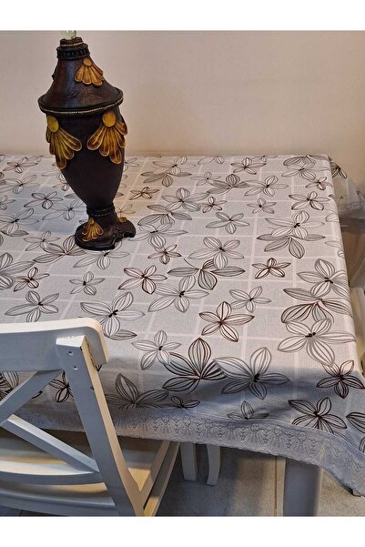 Başak Ev Tekstili 120x150 Patterned Wipeable Non-slip BasePvcOilcloth - Ready Table Cloth