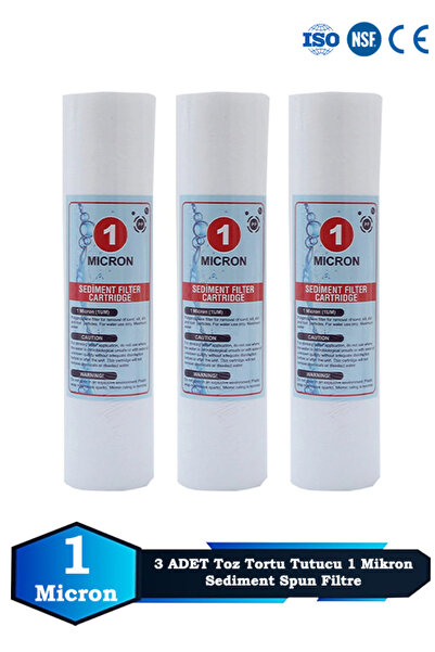 Sumarkt Açık Kasa Su Arıtma Cihazı 10 Inç 1 Mikron Sediment Spun Filtre (Toz,...