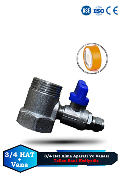 Sumarkt Su Arıtma Cihazı Ful Pirinç Malezeme 3/4 Hat Alma Aparatı Ve Hat Alma...