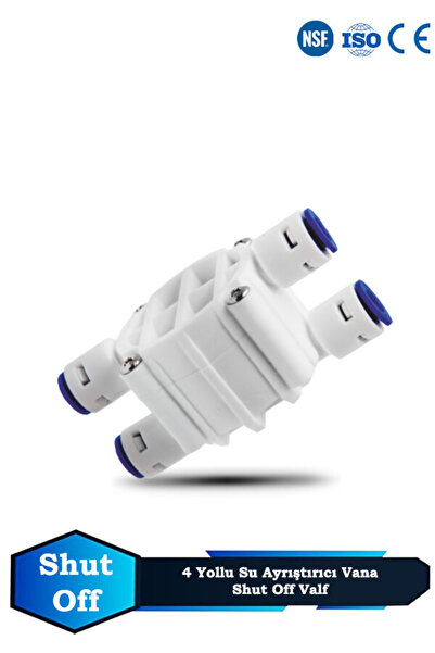 Sumarkt Tüm Su Arıtma Cihazıları İçin 4 Yollu Vana Quick Shut Off Valve