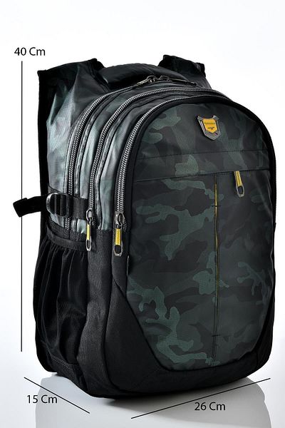 Relaxion 2235 Khaki Camouflage School Bag - Daily Sports Travel Backpack