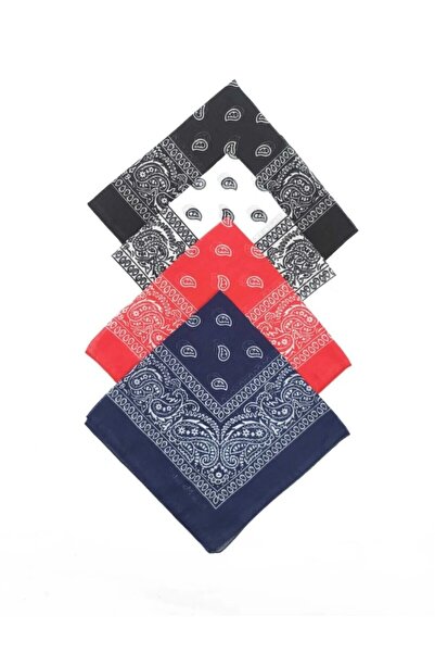 Herşey Nota 100% бавовна, 4 штуки, етнічний візерунок, хустка-бандана, вигідний пакет