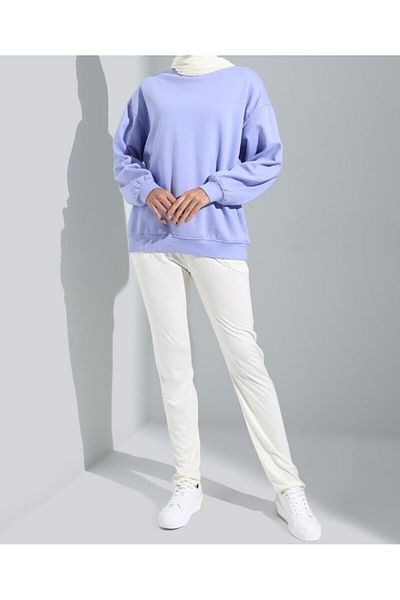 RESPİRO Pocketed Combed Cotton Viscose Soft Ecru Trousers