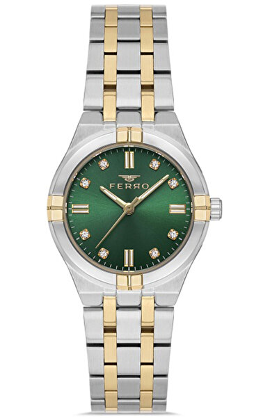 FERRO Kadın Premium Kol Saati Çelik Kasa Çelik Kordon Su Geçirmez