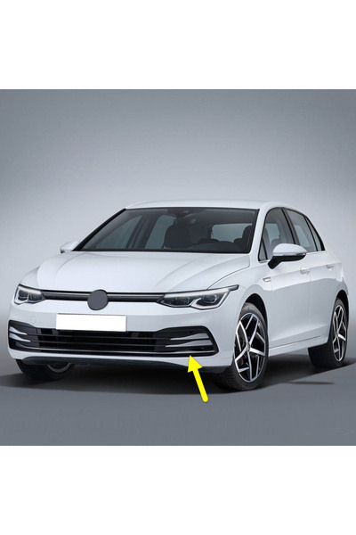 Bisra VW Golf 8 2020-2023 Ön Tampon Sol Izgarası Uyumlu Sensör Delikli 5H0853...