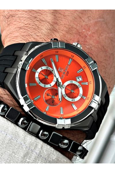 Reward Black Silicone Sports Men's Wristwatch - Functions Active + Bracelet Gift