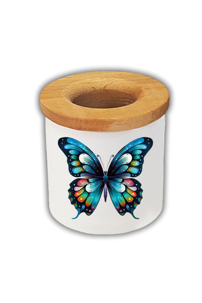 lili hediyelik Μολυβοθήκη με στάμπα μπλε πεταλούδα