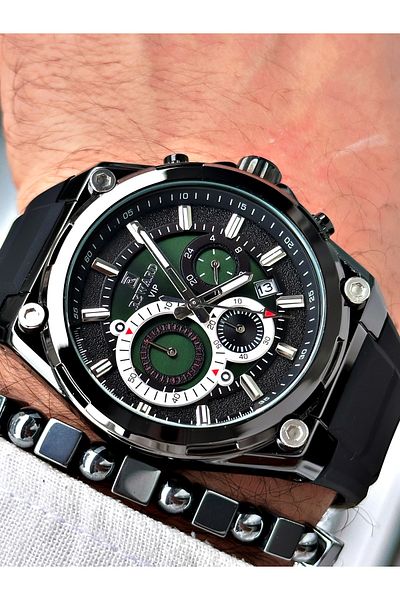 Reward Black Silicone men's Wristwatch and Bracelet Gift - Stylish Design Sports Design