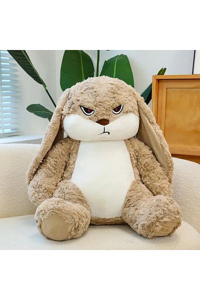 NB market Angry rabbit plush toy 30cm soft cute long-eared sweet rabbit