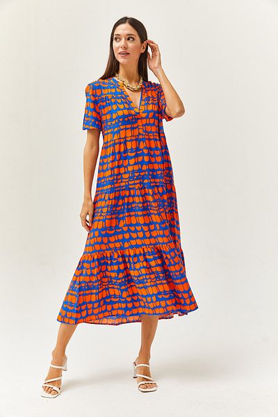 Pulli Collection Rochie midi cu model 100% vascoza sezon nou