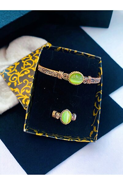 kapris concept Natural Stone Anti-Allergic Bracelet and Ring Set - Pure Copper