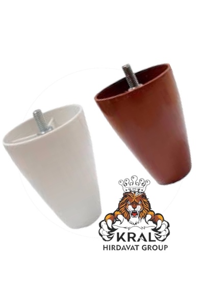 KRAL HIRDAVAT Baza, Dolap Ayak 4 Adet Kahverengi Veya Beyaz Çeşitleri 10 Cm 5...