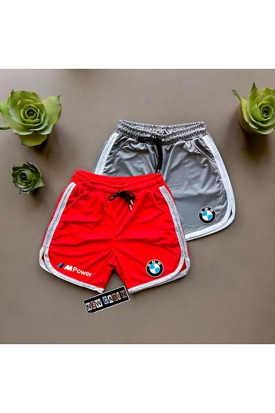 NewCabin New Season Trend Honeycomb Fabric Mpower Printed Slim Fit Summer Shorts 2 Pieces
