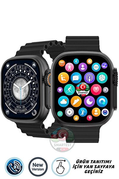 SMARTEST Arama Özellikli Tüm Telefonlarla Uyumlu 3 Tuşlu Türkçe Yeni Versiyon Ultra Akıllı Saat Sensörlü