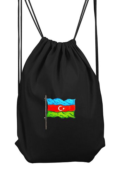 herotasarım Αθλητικό σακίδιο πλάτης με μοτίβο με σημαία του Αζερμπαϊτζάν - BLL4589