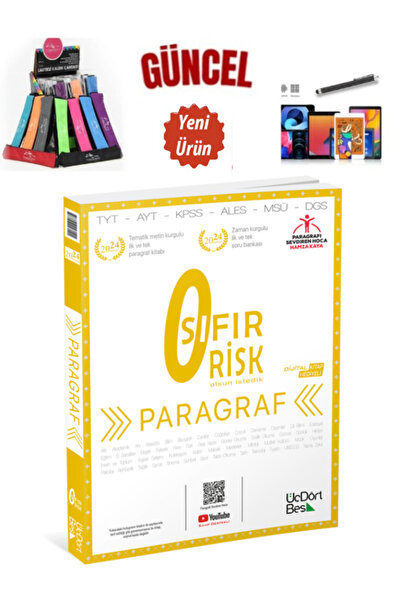 Üç Dört Beş Yayıncılık 345 -Ösym Tarzında YKS,DGS,ALES,KPSS’ye uyumlu Paragra...