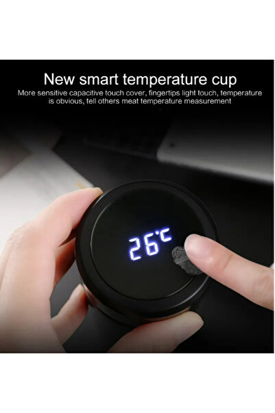 Protonust 500ML Smart Thermos Cup Portable 304 Stainless Steel LCD Temperature Display White