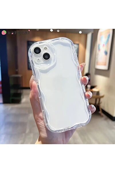 Go Aksesuar Iphone 13 VE 14  Uyumlu Darbe Önleyici DALGALI ANTİŞOK Silikon Kılıf