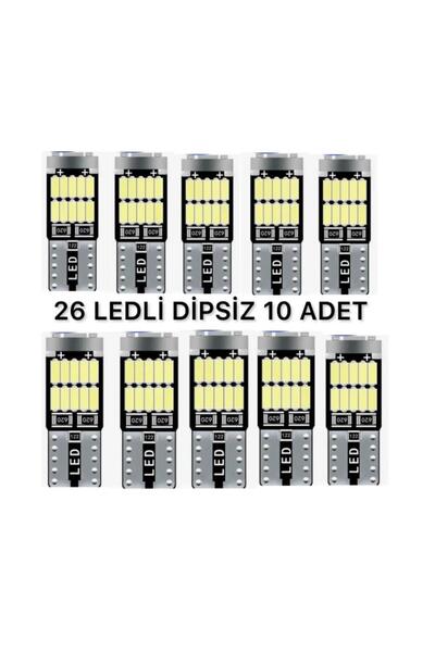 Doth T10 Led 26 Ledli W5w Metal Ultra Power Beyaz Park Plaka Tavan Ampulü