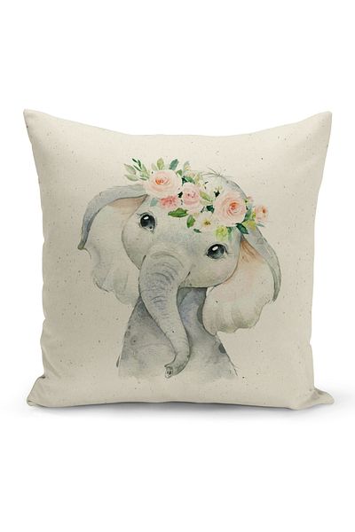 Bertille Home Child Baby Double Sided Digital Printed 4-Piece Throw Pillow Case Set (Kids Children Cushion Cover)