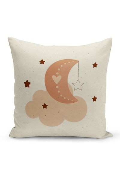 Bertille Home Child Baby Double Sided Digital Printed 4-Piece Throw Pillow Case Set (Kids Children Cushion Cover)