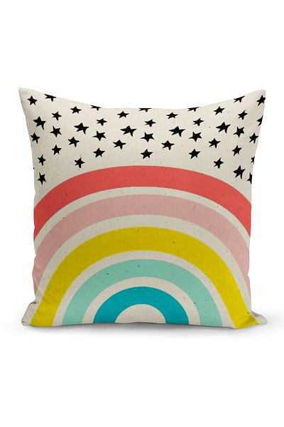Bertille Home Child Baby Double Sided Digital Printed 4-Piece Throw Pillow Case Set (Kids Children Cushion Cover)