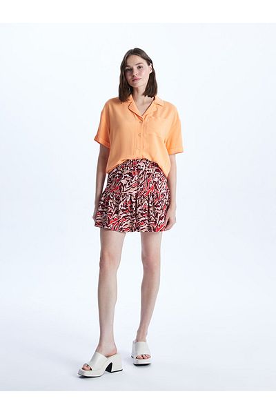 LC Waikiki LCW Patterned Women's Skirt with Shorts - Elastic Waist