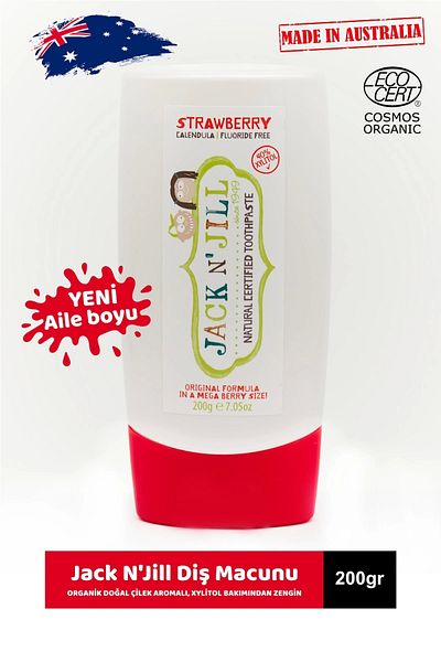 Jack N'Jill Jack N Jill Natural Certified Toothpaste Strawberry Flavored 200 ml