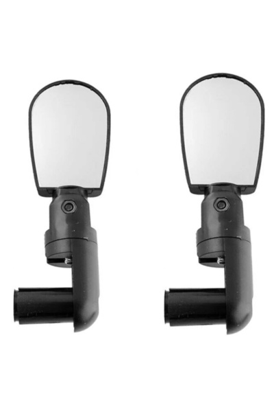MEDITERIAN Siyah 2 ADET Geniş Açı Bisiklet -Scooter Gidon Aynası - Dikiz Ayna...