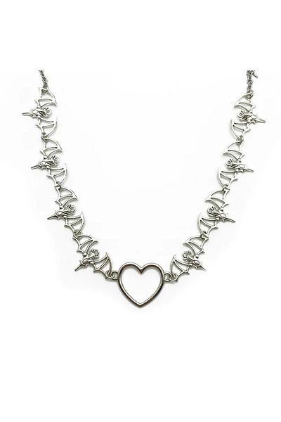 Köstebek Bat Heart Necklace