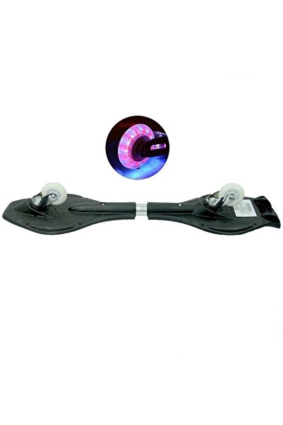 MEDITERIAN Mavi Çantalı Iki Tekerlekli Işıklı Şeytan Kaykayı Tek Ebat Waveboard Dönerli