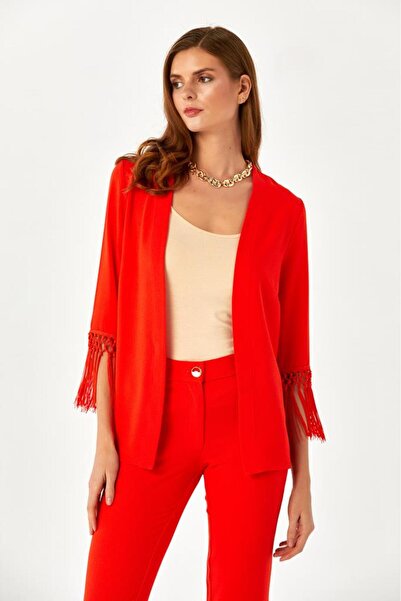 İKİLER Kolu Püsküllü Turvakar Kol Ceket 024-4402