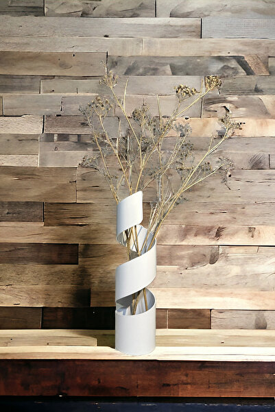 Segi Home Decor مزهرية صغيرة ارتفاع أبيض 30 سم عرض 7.6 سم مزهرية لمزهرية بامب...