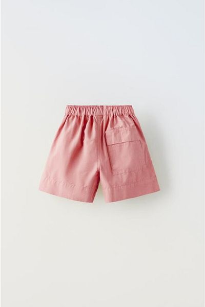 Hzmis Pantaloni scurți unisex din popelin roz