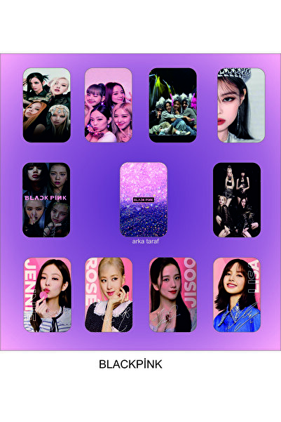Umut Matbaacılık Blackpink Çift Taraflı 10 Adet Fotokart Seti, Double Side Ph...