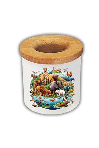 lili hediyelik Несесер за моливи с щампа „Царството на животните“