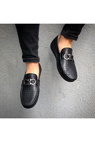 Martinetto Истинска кожа черни мокасини ежедневни мъжки обувки GÇATK030424
