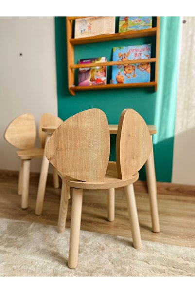 Adenwoodart Montessori Aktivite Ve Etkinlik Yaz - Sil Oyun Masa Sandalye 1 Masa 2 Sandalye Mickey Kulak