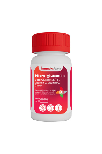 ImumeksFarma Imuneks Farma Micro Glucan Plus Beta Glukan Vit C 30 Kapsül