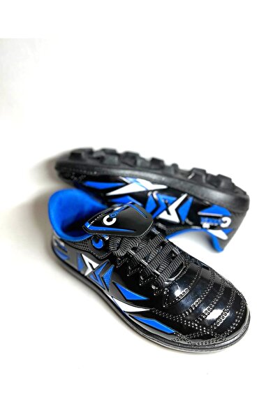 crybrands Unisex CORNER Siyah Krampon  halı saha spor Ayakkabı-Futbol Ayakkabısı