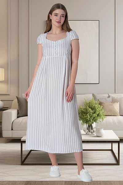 Mecit Pijama Rochie de Maternitate - 75% Bumbac 25% Viscoza, Se pot deschide nasturi