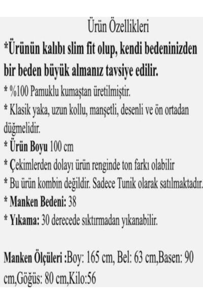 TUTveAL Collection Women's Viscose Tunic Geometric Ethnic Patterned Blue Large Size Tunic