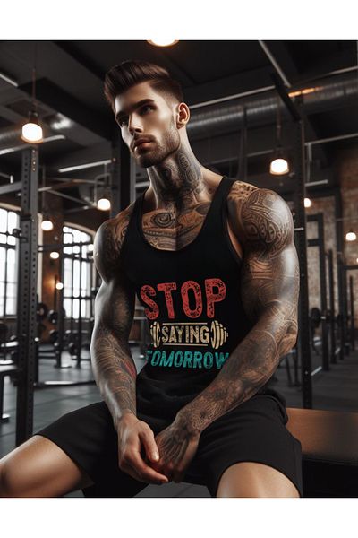 Ghedto Stop Fitness Gym Tank Top Athlete Undershirt