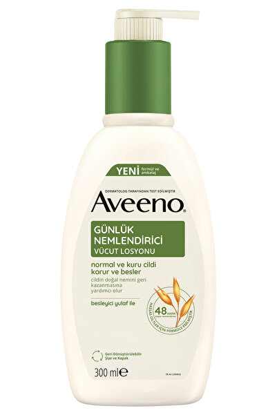 AVEENO Normal ve Kuru Ciltler Besleyici, Koruyucu ve Günlük Nemlendirici Vücut Losyonu 300 ml