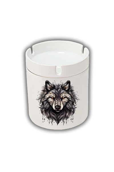 lili hediyelik Τασάκι με στάμπα Black Wolf