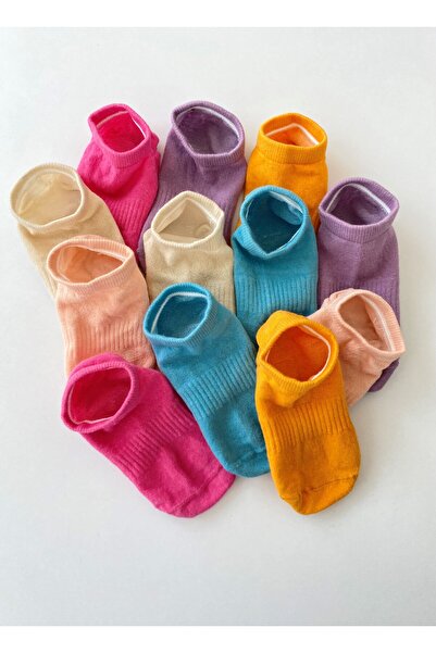 footmania 6'' pár dámských vícebarevných ponožek na tenisky (VYSOKÁ BAVLNA)