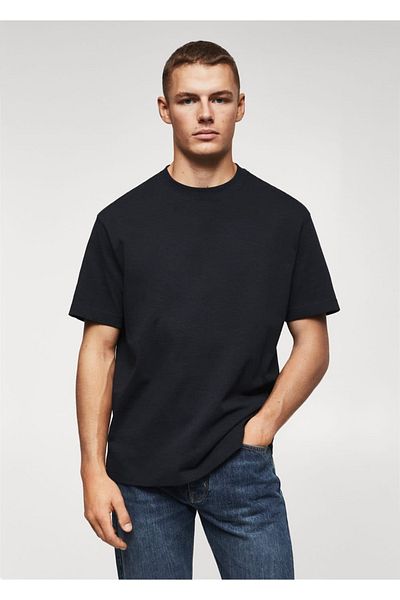 MANGO Man Μπλουζάκι Comfortable Cut Basic 100% Cotton