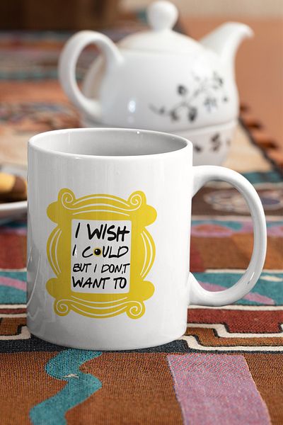 qoeuyl boutique I Wish I Could But I DonT Know Phoebe Friends Printed Mug
